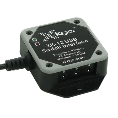 X-Keys USB 12-Switch Interface, Black/Red/Green/Yellow Commercial Foot Switches