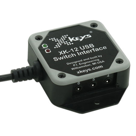 X-Keys USB Twelve-Switch Interface with Red and Green Orby Switches
