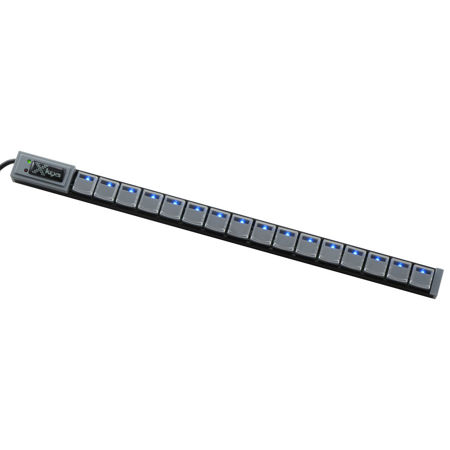 X-Keys XK-16 16-Key USB Stick for KVM Control, Blue Backlighting