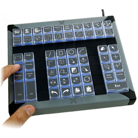 X-Keys XK-60 60-Key USB KVM Keypad, Blue and Red Backlighting XK