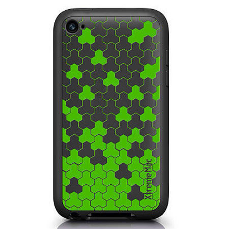 XtremeMac Tuffwrap Tatu Case for iPod Touch 4G, Green/Charcoal