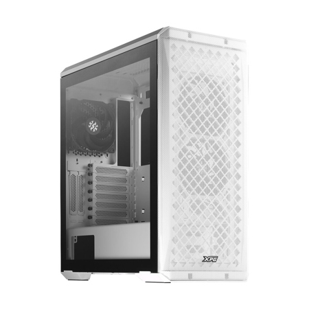 XPG DEFENDER Tempered Glass E-ATX Mid-Tower Gaming Computer Case, White