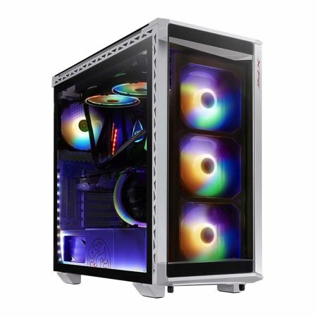 XPG Battle Cruiser Mid-Tower Glass Panel PC Case, White