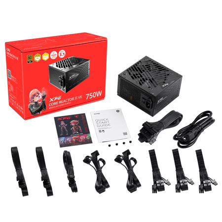 XPG Core Reactor II VE 750W 80+ Gold Certified Full Modular ATX 3.1 Power Supply Unit, Black