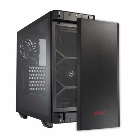 XPG Invader Mid-Tower Brushed Aluminum PC Case, 2x 120mm Fans, Black