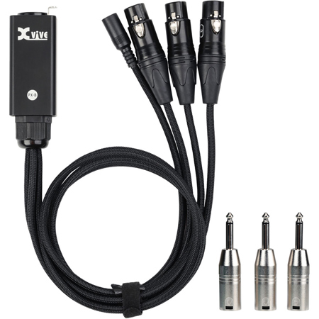 XVIVE PX-B 9" 3-Channel Snake Cable with 3-Pin XLR Connector