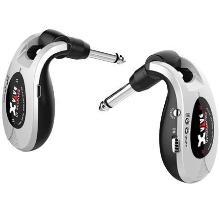 XVIVE U2 2.4GHz Guitar Wireless System, 1/4" Transmitter & Receiver, Silver