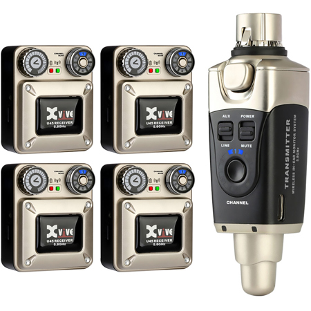 XVIVE U45R4 5.8GHz Wireless In-Ear Monitor System with 4x Receivers