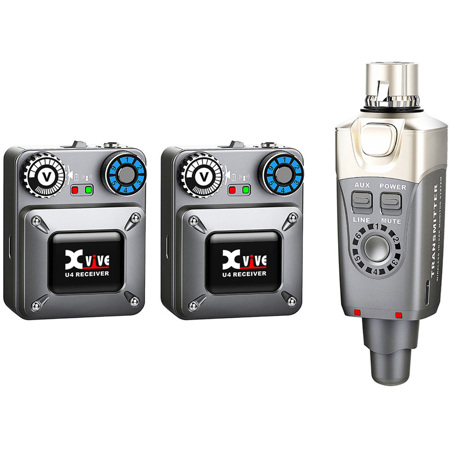 XVIVE U4R2 In-Ear Monitor Wireless System with 1x Transmitter and 2x Beltpack Receiver