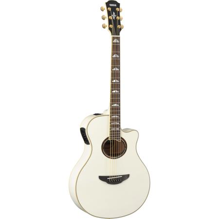 Yamaha APX1000 Thinline Cutaway Electro-Acoustic Guitar, Pearl White