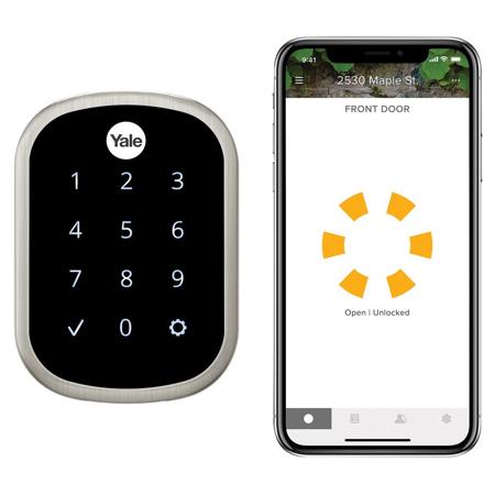 Yale Assure Touchscreen Keypad Smart Lock with Wi-FI and Bluetooth, Satin Nickel
