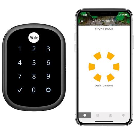 Yale Assure Touchscreen Keypad Smart Lock with Wi-FI and Bluetooth, Black Suede