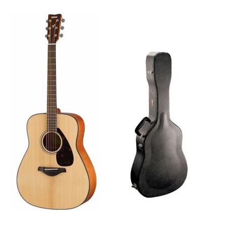 Yamaha FG800 Folk Acoustic Guitar Nato/Okume W/Gator GW-DREAD Deluxe Wood Case