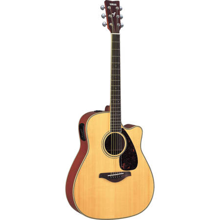 Yamaha FGX720SCA Solid Top Cutaway Acoustic Electric Guitar, Natural