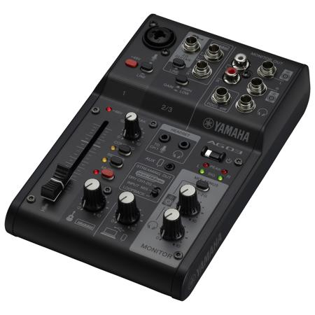 Yamaha AG03MK2 LSPK 3-Ch Mixer Pack with YMC01 Mic and YHMT1