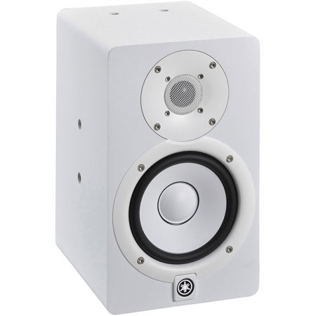 Yamaha HS5I 2-Way Active Bass-Reflex Bi-Amped Powered Studio Monitor with 5" Cone Woofer, 70W Peak, White, Single