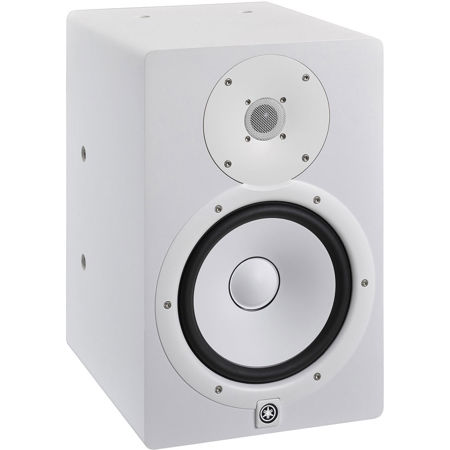 Yamaha HS8I 2-Way Active Bass-Reflex Bi-Amped Powered Studio Monitor with 8" Cone Woofer, 120W Peak, White, Single