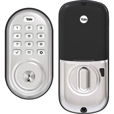 Yale Assure Pushbutton Keypad Lever Lock, Satin Nickel