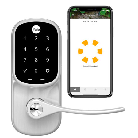 Yale Assure Smart Lever Touchscreen Keypad Lock w/Wi-Fi & Bluetooth,Satin Nickel