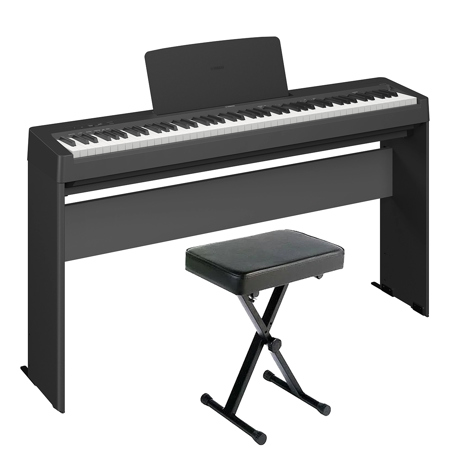 Yamaha P-143 88-Note Digital Piano with Stand and Bench, Black