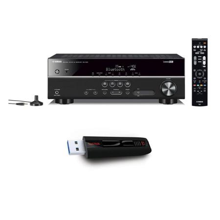 Yamaha RX-V381 5.1-Channel A/V Receiver with Bluetooth W/64GB Cruzer Flash Drive