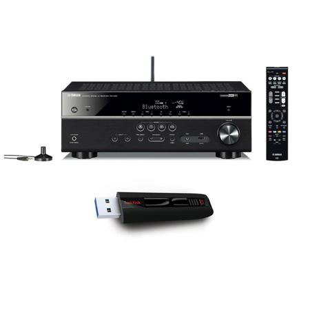 Yamaha RX-V481 5.1 Channel Network A/V Receiver/Wi-Fi & BT W/64GB Cruzer Flash D