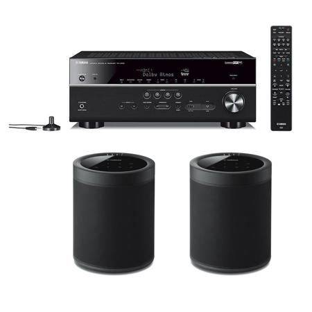 Yamaha RX-V685 7.2-Channel AV Receiver W/2x Yamaha WX-021 Wireless Speaker Black
