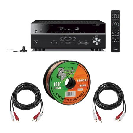 Yamaha RX-V685 7.2-Channel AV Receiver with MusicCast W/Zip Wire,100'Spool/Cable