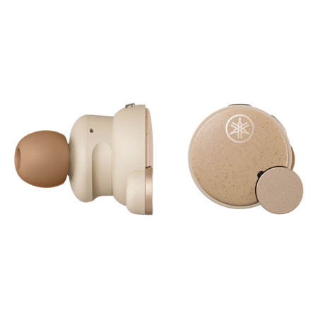 Yamaha TW-E7B True Wireless Active Noise Canceling Earbuds, Beige