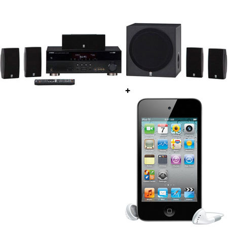 Yamaha YHT-493 Speaker System Bundle with IPOD 4G 32GB