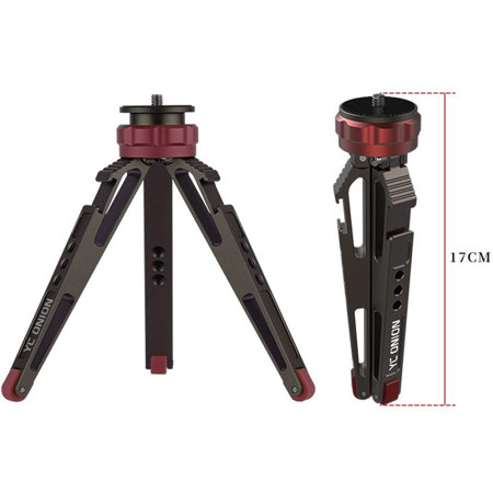 YC Onion MT-J Aluminum Desktop Adjustable Tripod, Bronze