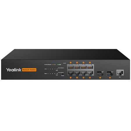 Yealink RCH80 8-Port 130W PoE+ Gigabit Managed Network Switch w/SFP+ Ports