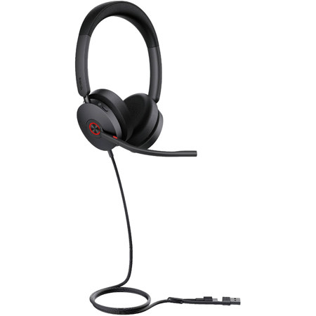 Yealink UH48 Wired ANC Closed-Back On-Ear Stereo Headset, UC