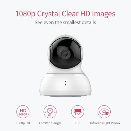 YI 1080p PTZ Dome Camera, White