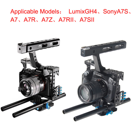 YELANGU C5 Camera Video Cage Kit for Sony GH4/A7, Blue C5-BLUE