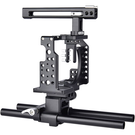 YELANGU CA7 Camera Cage Kit with Top Handle Grip Stabilizer for Sony A7 Camera