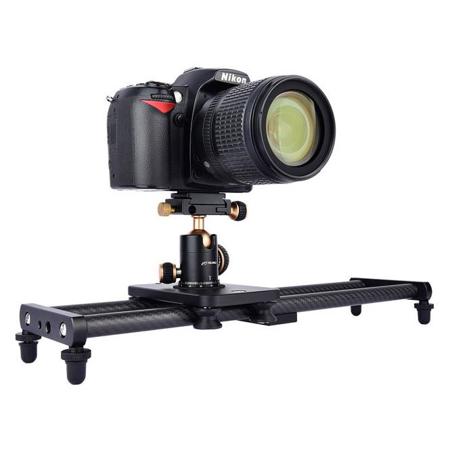 YELANGU L40T 40cm Carbon Fiber Slider for Small Camera & Phone