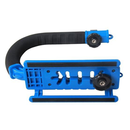 YELANGU S2 C Shape Plastic Handheld Stabilizer Grip for DSLR Camera, Blue