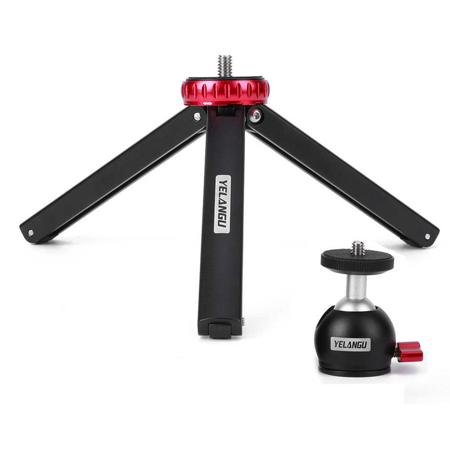 YELANGU T1 Aluminum Mini Desktop Tripod with Spehrical Ball Head