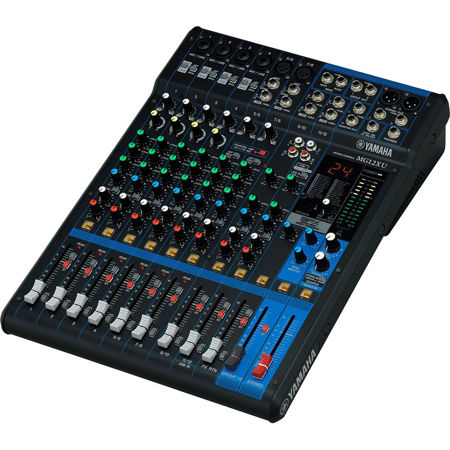 Yamaha MG12XU 12-Input Mixer with Built-In FX & 2-In/2-Out USB Interface, 20Hz-48kHz Frequency Response, 6x Mic/12x Line Inputs, +48V Phantom Power