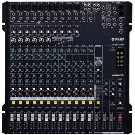 Yamaha MG166CX-USB 16-Channel 4-Bus Rack-Mountable Mixer, USB