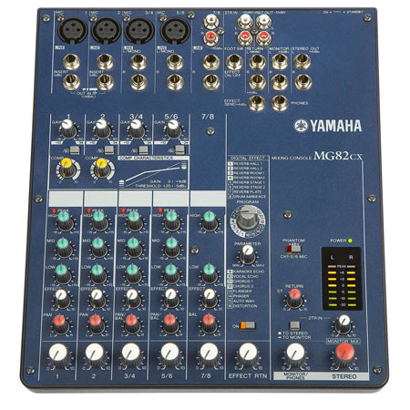 Yamaha MG82CX 8-Channel Stereo Mixer with 2 Mono Inputs and 3