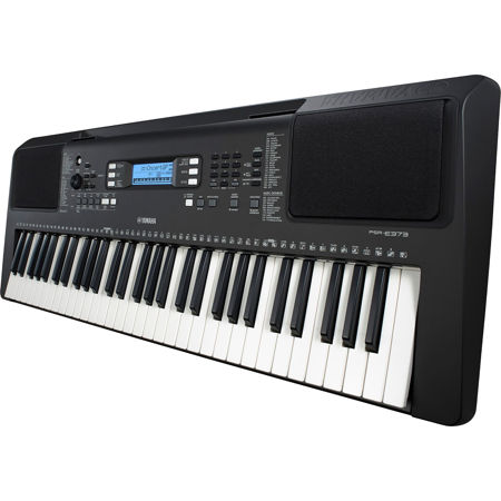 Yamaha PSR-E373 61-Key Portable Keyboard with AC Adapter, Black