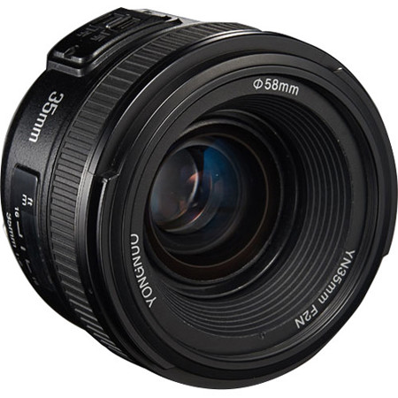 Yongnuo 35mm f/2 Auto/Manual Focus Wide-Angle Prime Lens for Nikon Camera