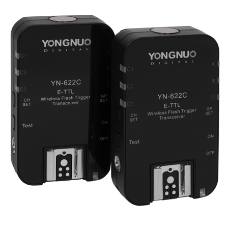 Yongnuo YN-622 7-Channel E-TTL Flash Transceiver Canon Cameras 2-PACK