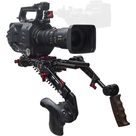 Zacuto Gratical Eye Viewfinder Bundle for Sony FS7 Camera, Dual Trigger Grips