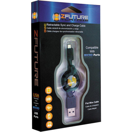 ZFUTURE Micro USB Retractable Sync & Charge Cable 3.3ft