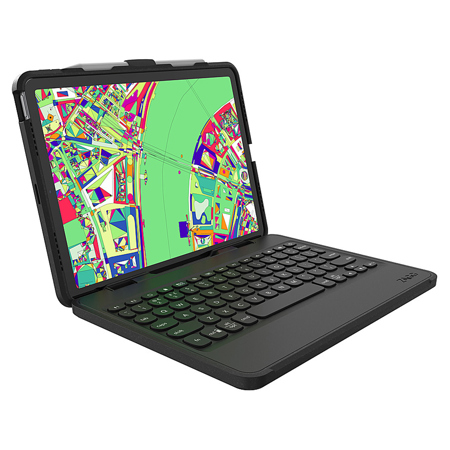 Zagg Rugged Book Keyboard & Case for 11" Apple iPad Pro, 10.9" iPad Air, Black
