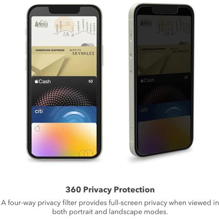Zagg InvisibleShield Glass Elite Privacy 360 for Apple iPhone 13 Pro Max, Clear