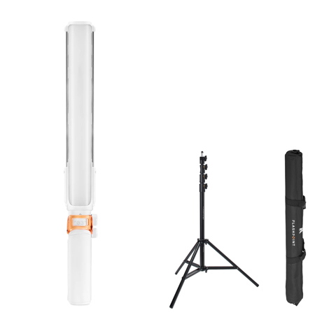 Zhiyun FIVERAY V60 60W Bi-Color LED Wand Combo Kit, White, with 9.5' Light Stand